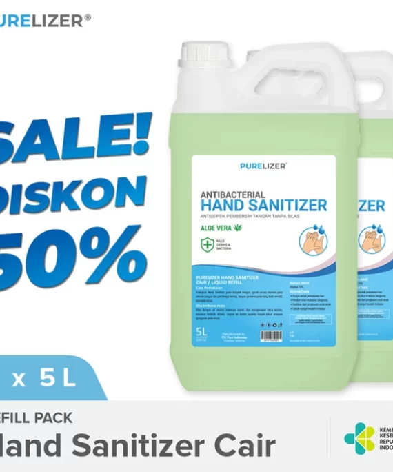 Hand Sanitizer Cair 10 Liter PURELIZER Refill Handsanitizer 5L x2 pcs