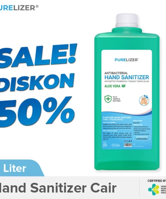 [WHOLE SALE] Handsanitizer 1 Liter Cair [Izin KEMENKES] PURELIZER 1 L