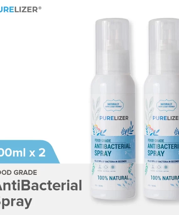 PURELIZER AntiBacterial Spray 100ml x2 Pcs Food Grade Disinfektan
