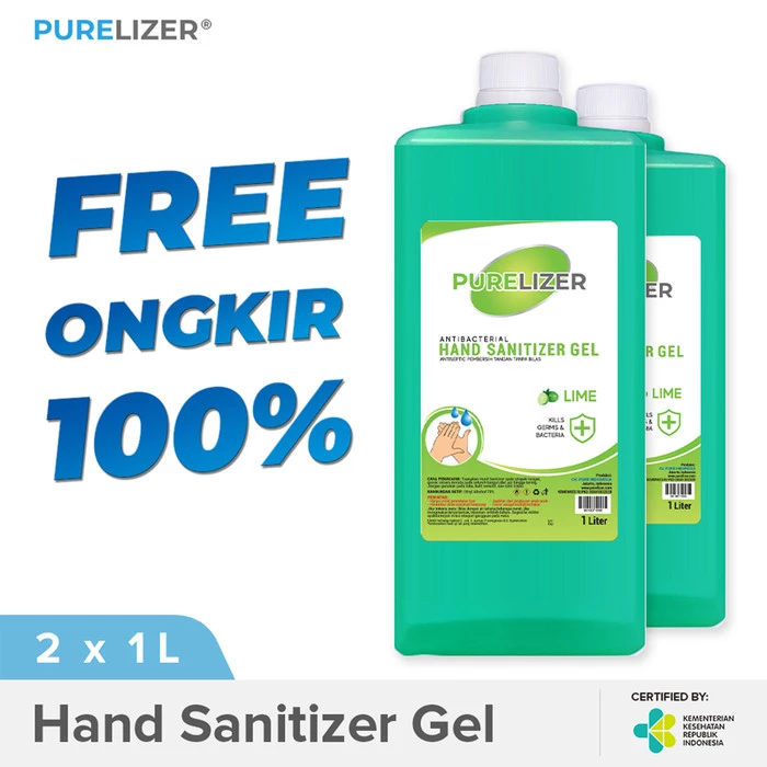 Hand Sanitizer Gel 2 Liter PURELIZER Refill Handsanitizer 1L x2 pcs