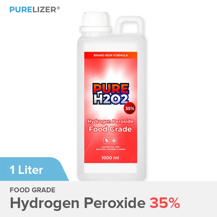 PURE H2O2 35% Food Grade 1 Liter Hydrogen Peroxide 1L 1000ml